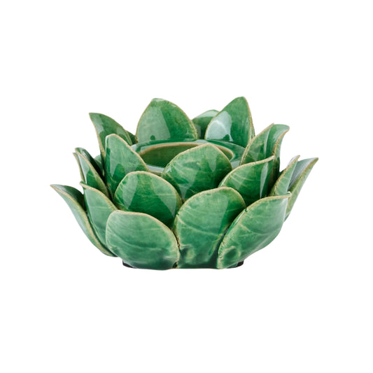 Green Chianti Artichoke Candle Holder