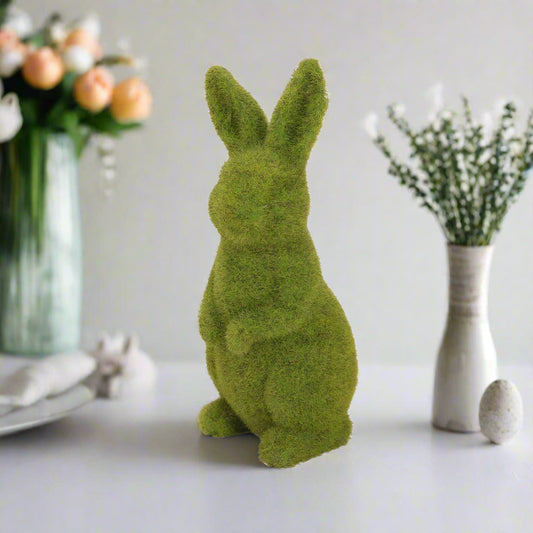 Green Moss Bunny Easter Tablescape Decor