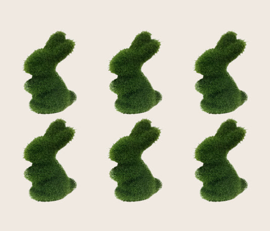 Green faux moss bunny rabbit