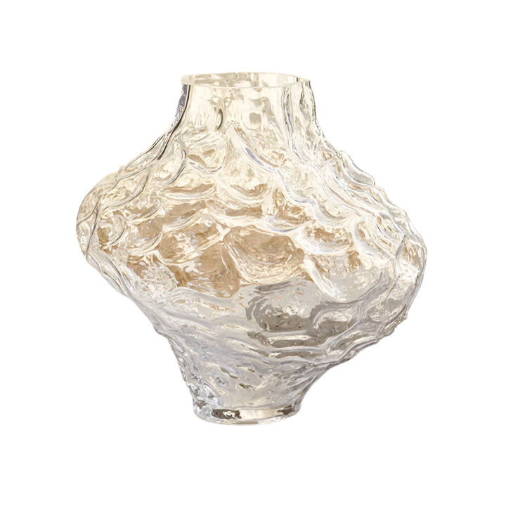 Abstract Dimpled Glass Flower Vase