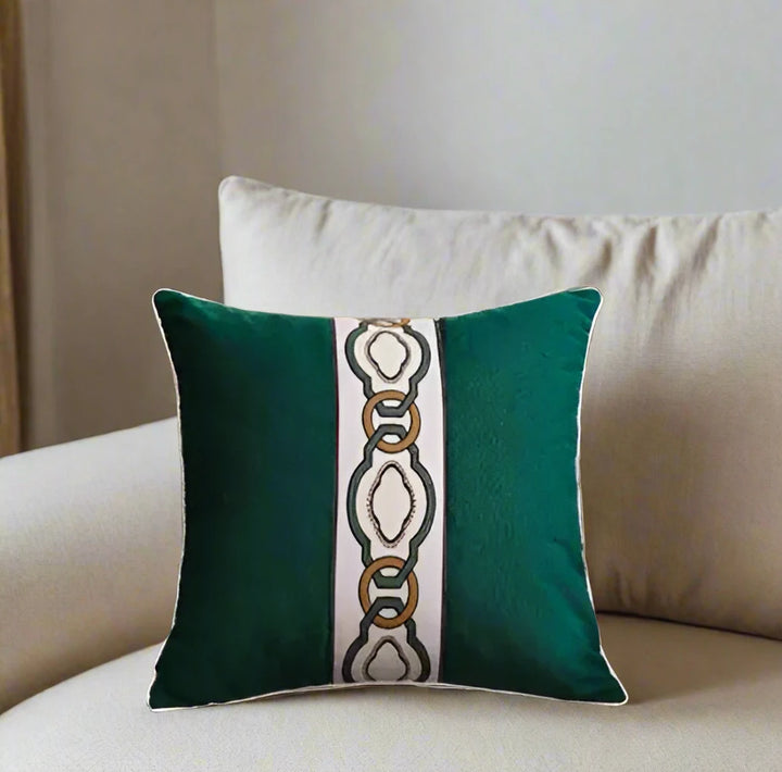 Luxury Neutral Weave Decorative Trim Accent Cushion