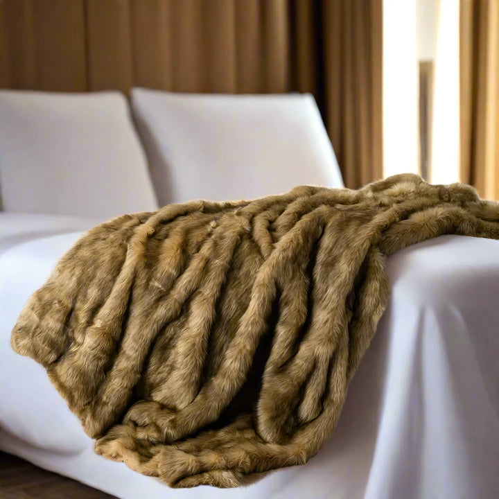 luxury brown home decor throw