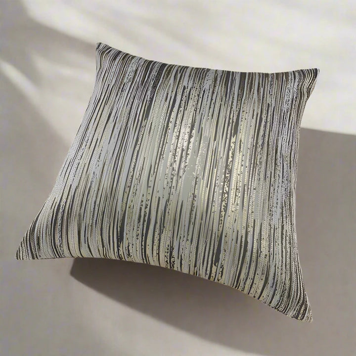 Luxury Home Decor Metallic Gold Striped Cushion Cover