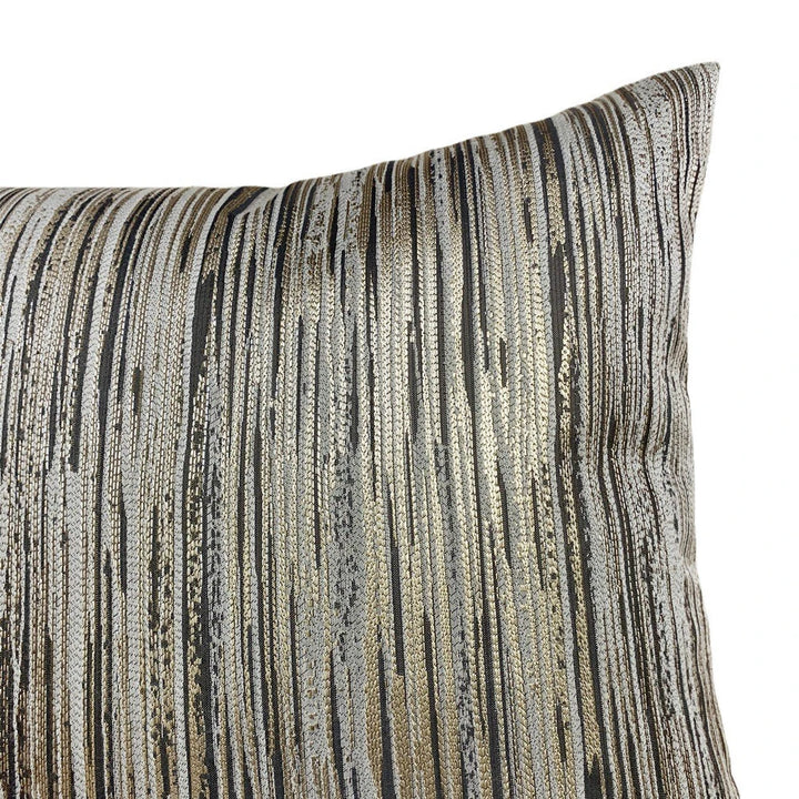 Luxury Home Decor Metallic Gold Striped Cushion Cover