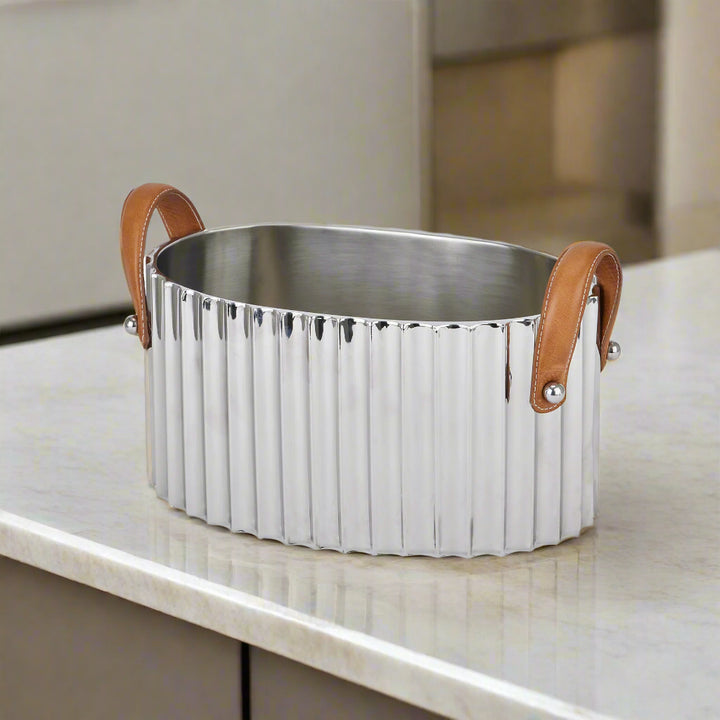 Large Silver Fluted Champagne Cooler