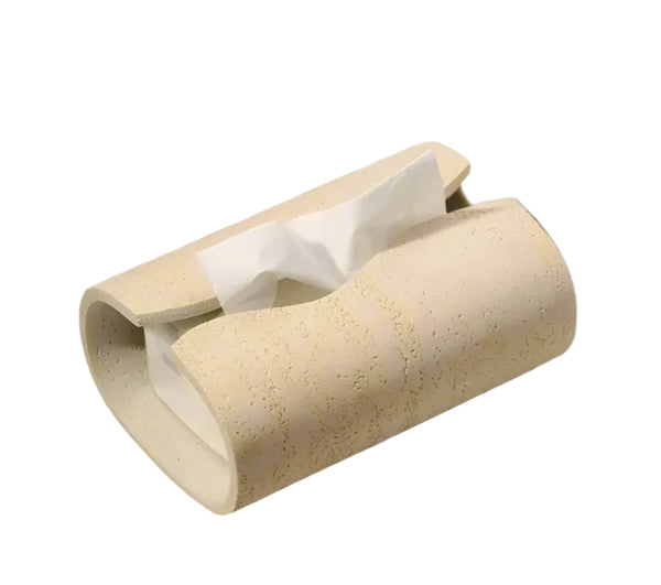 Modern Minimalist Beige Stone Tissue Box