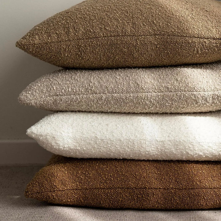 Neutral Textured Boucle Accent Cushion