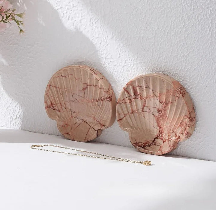 Pink Calacatta Marble Shell Tray