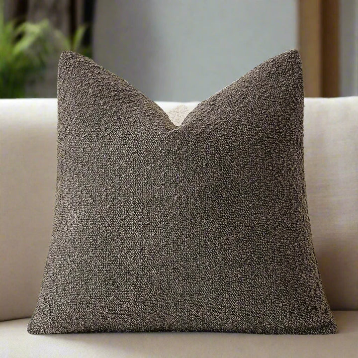 Neutral Textured Boucle Accent Cushion