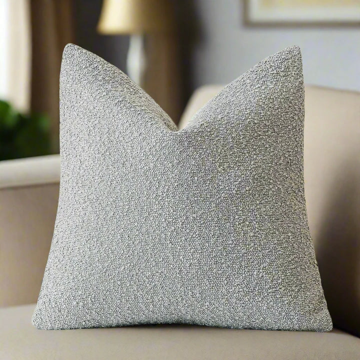 Neutral Textured Boucle Accent Cushion