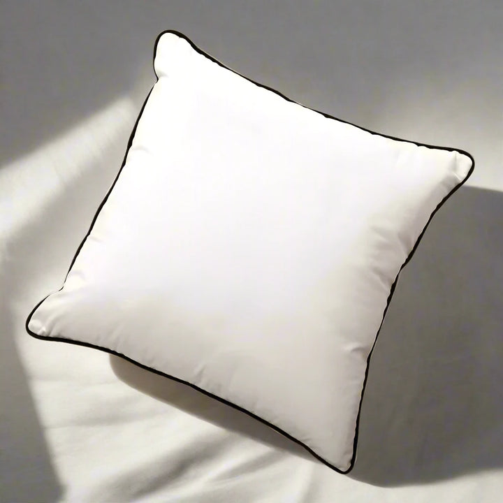 Monochrome Black and White Velvet Piped Cushion Covers