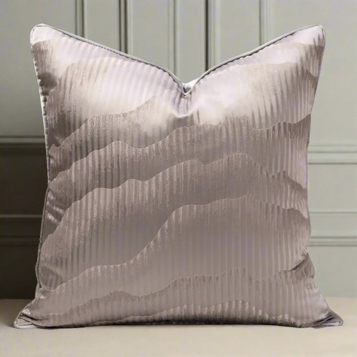 Chocolate Brown Satin Marbled Cushion