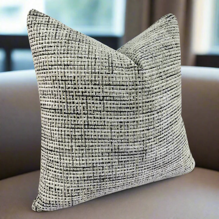 Luxury Home Decor Grey Boucle Tweed Cushion Cover