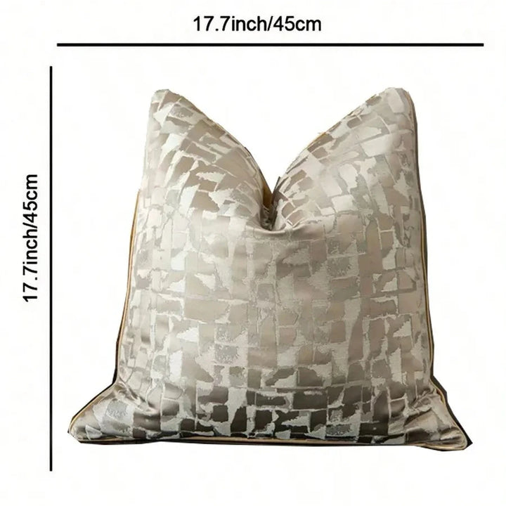 Chocolate Brown Zig Zag Pattern Satin Cushion