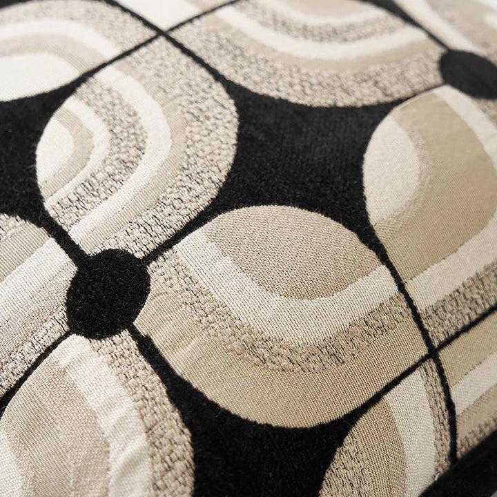 Modern Black Abstract Pattern Cushion