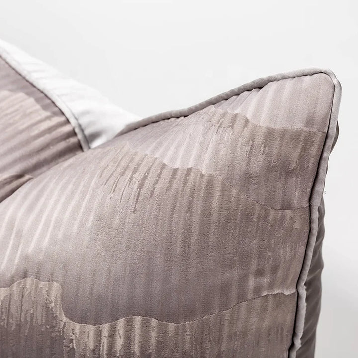 Chocolate Brown Satin Marbled Cushion