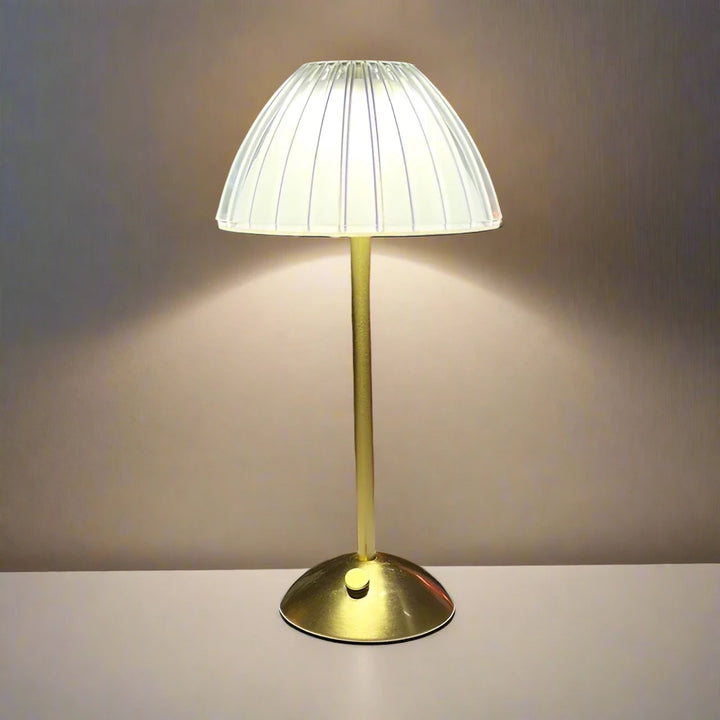 Modern Antique Brass Cordless Portable Table Lamp