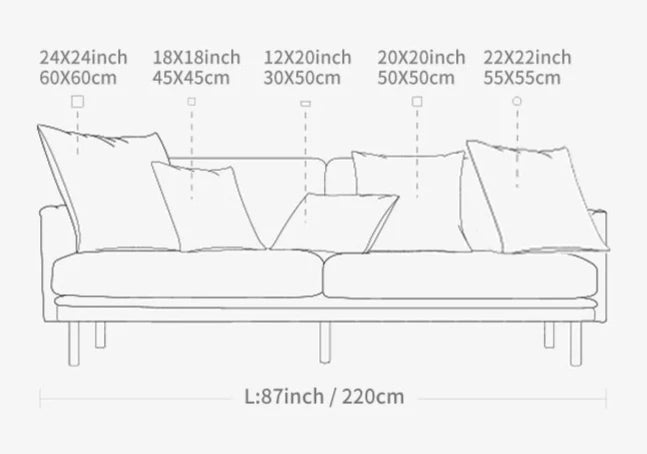 home decor sofa cushion styling size guide