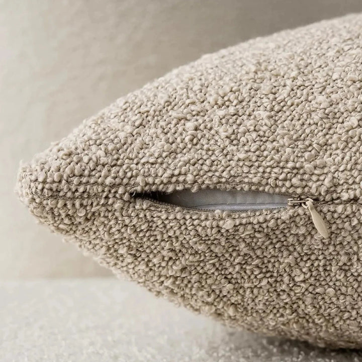 Neutral Textured Boucle Accent Cushion