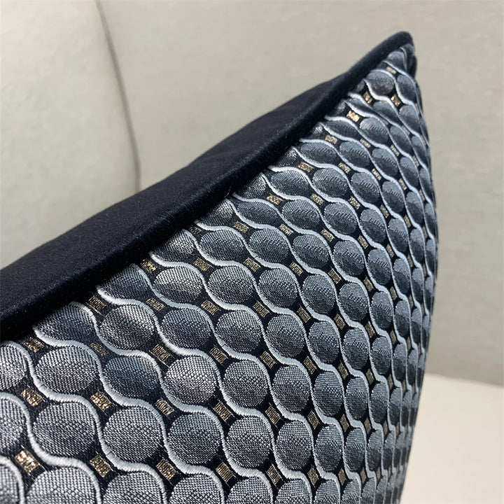 Luxury Home Decor Blue Satin Weave Cushion Cover