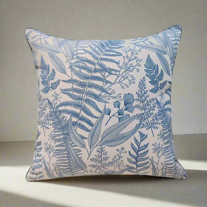 Luxury Home Decor White and Blue Chinoiserie Floral Cushion Cover