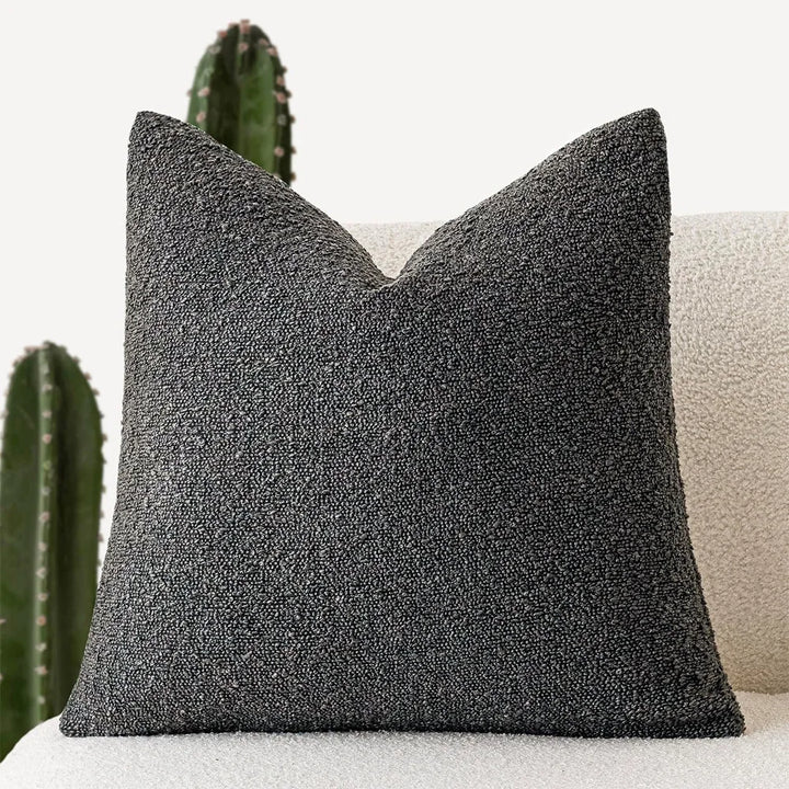 Neutral Textured Boucle Accent Cushion