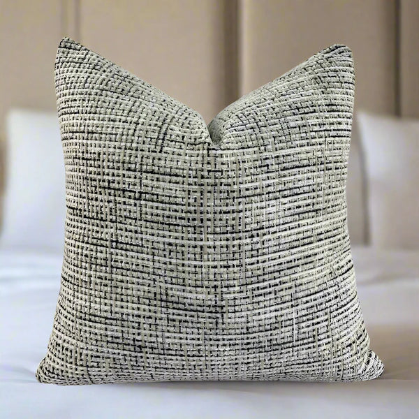 Luxury Home Decor Grey Boucle Tweed Cushion Cover