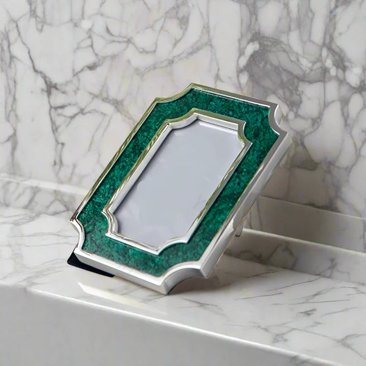 Luxury Green Malachite Silver Photo Frame