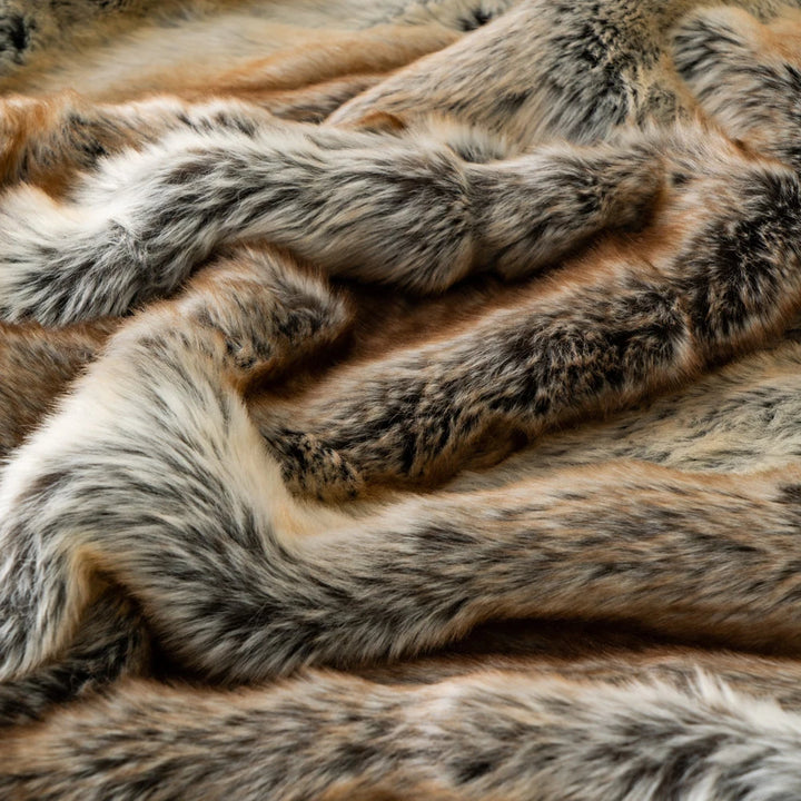 luxury faux fur brown blanket
