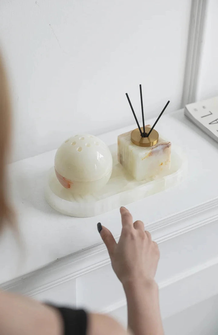 Luxury Home Fragrance Solid Marble Diffuser Ball