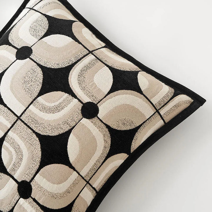 Modern Black Abstract Pattern Cushion