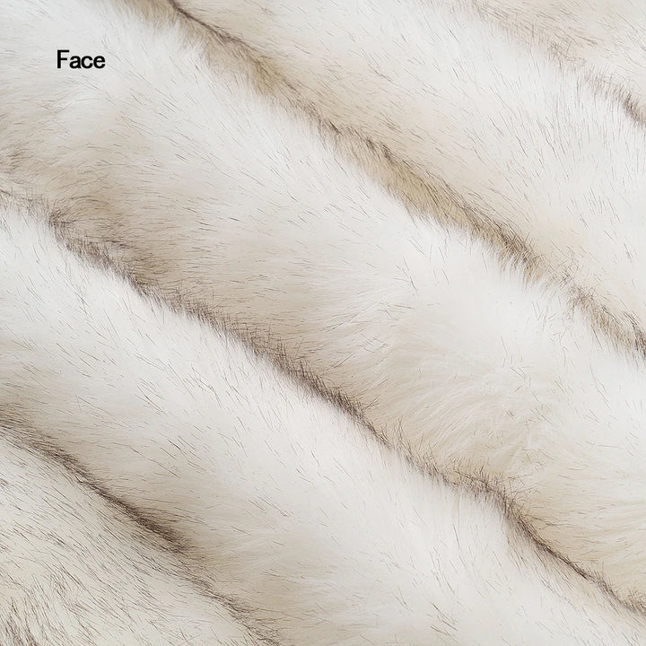 luxury cream fur throw