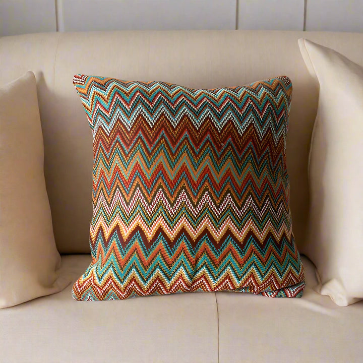 Home Decor Knitted Zig Zag Pattern Cushion Cover