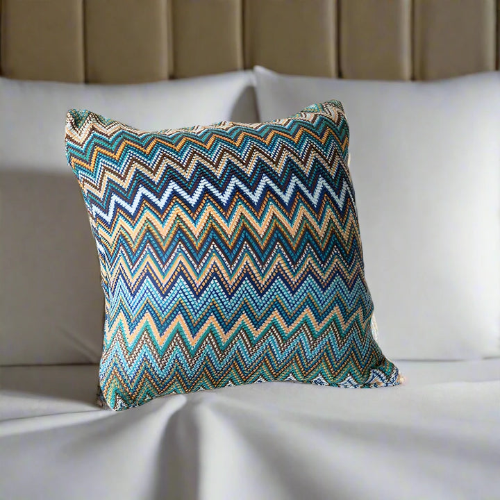 Home Decor Knitted Zig Zag Pattern Cushion Cover