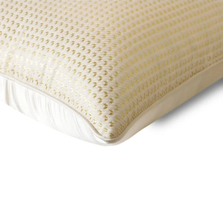 Champagne Gold Satin Geometric Cushion Cover