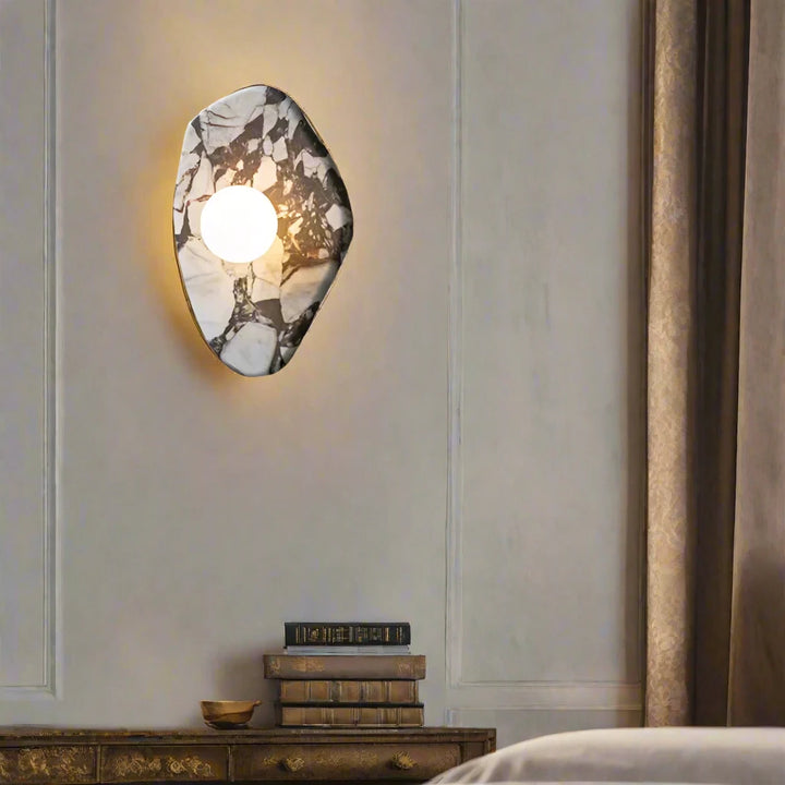 Modern Abstract Shape Solid Stone Wall Lights