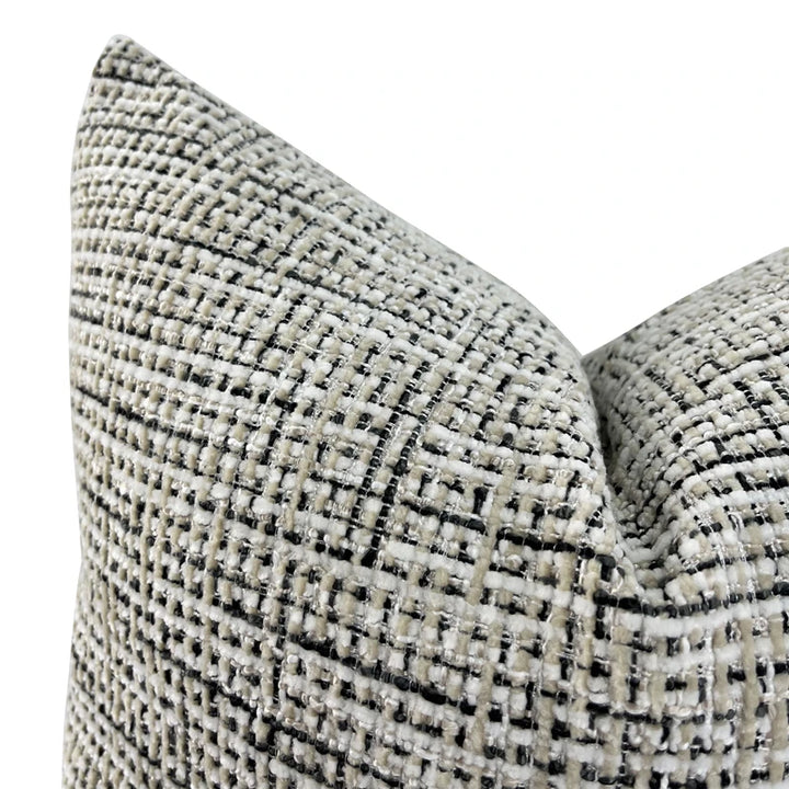 Luxury Home Decor Grey Boucle Tweed Cushion Cover