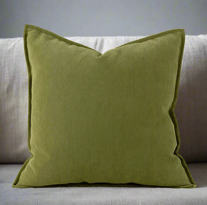 olive green chevron cushion cover