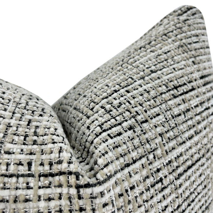 Luxury Home Decor Grey Boucle Tweed Cushion Cover