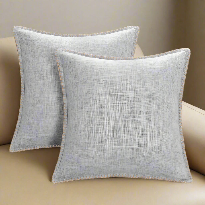 grey Simple Chic Neutral Linen Cushion Cover