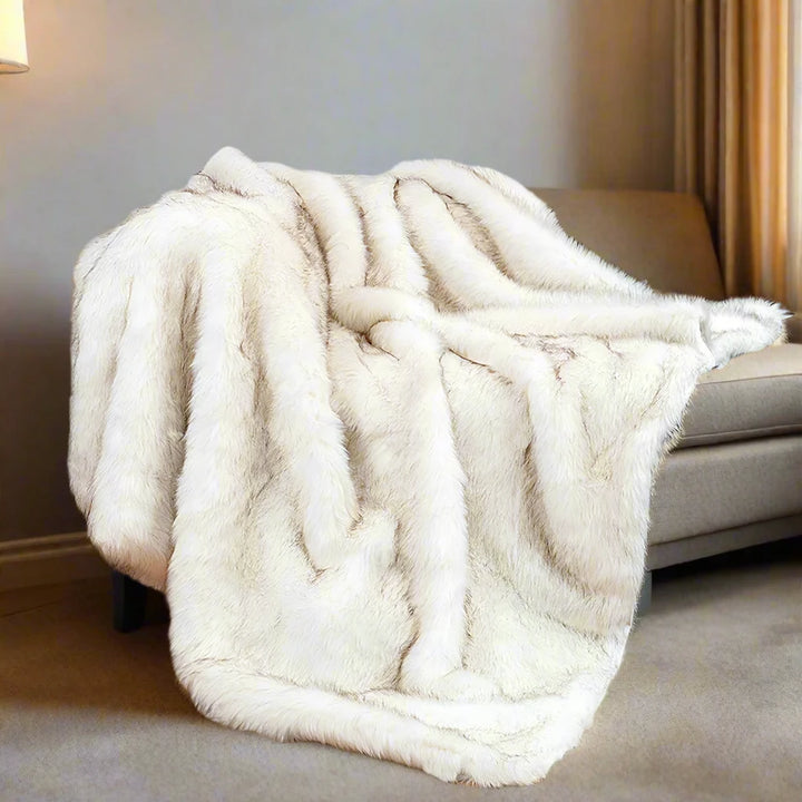 cream throw blanket luxury faux fur throw