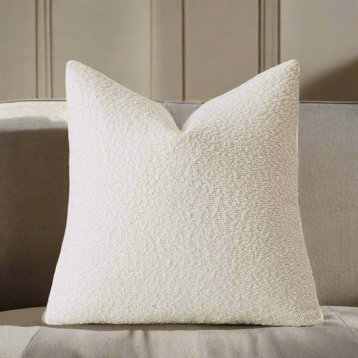 Neutral Textured Boucle Accent Cushion