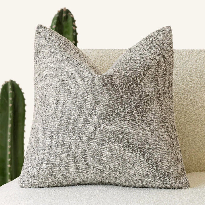 Neutral Textured Boucle Accent Cushion