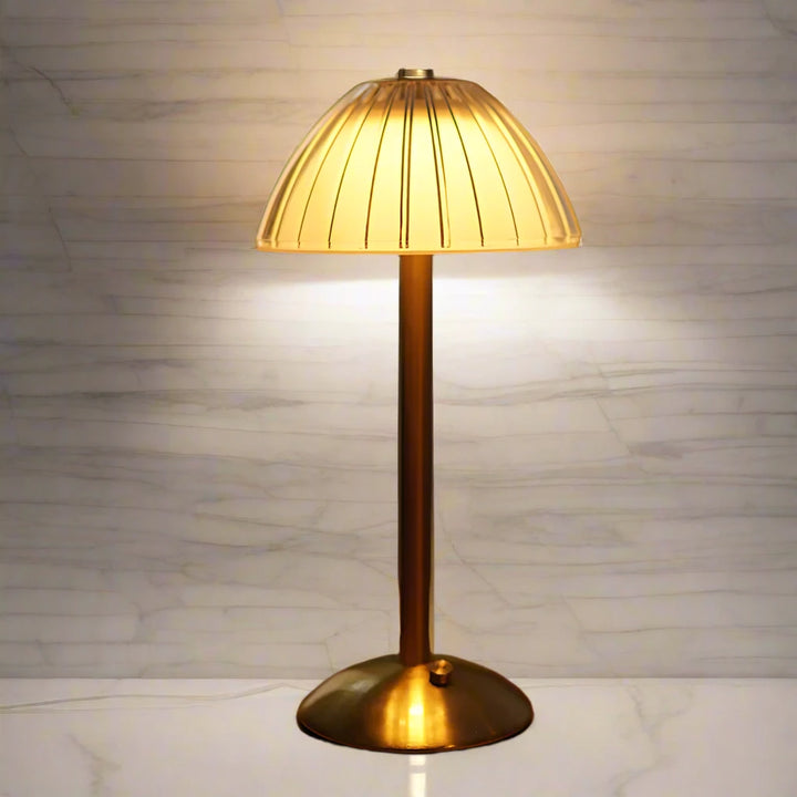 Modern Antique Brass Cordless Portable Table Lamp