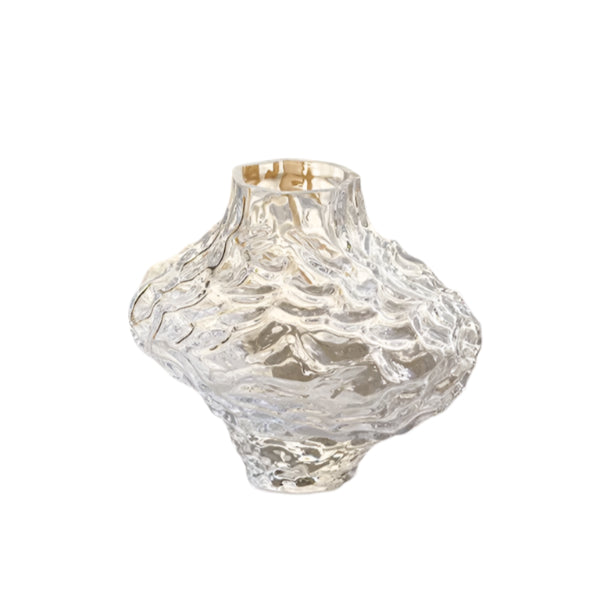 Small Abstract Dimpled Glass Flower Vase