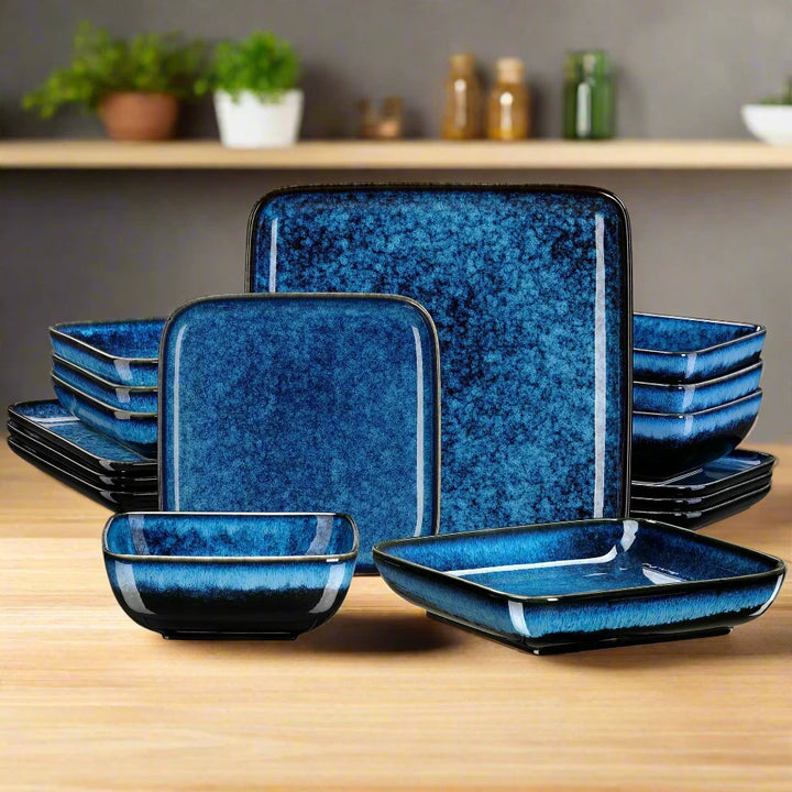 Reactive Blue 16-PC Dinnerware Set