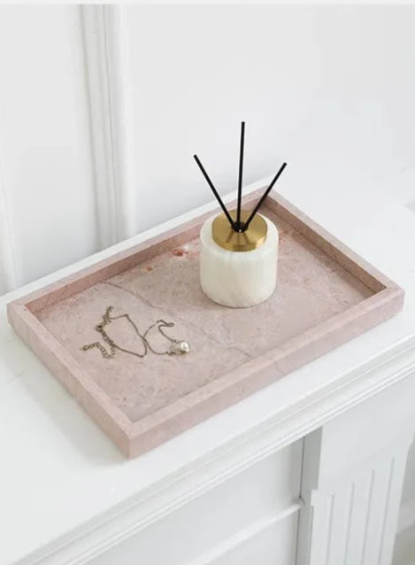 Pink Rosa Levante Marble Decorative Tray