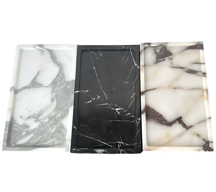 luxury small natural marble decorative tray
