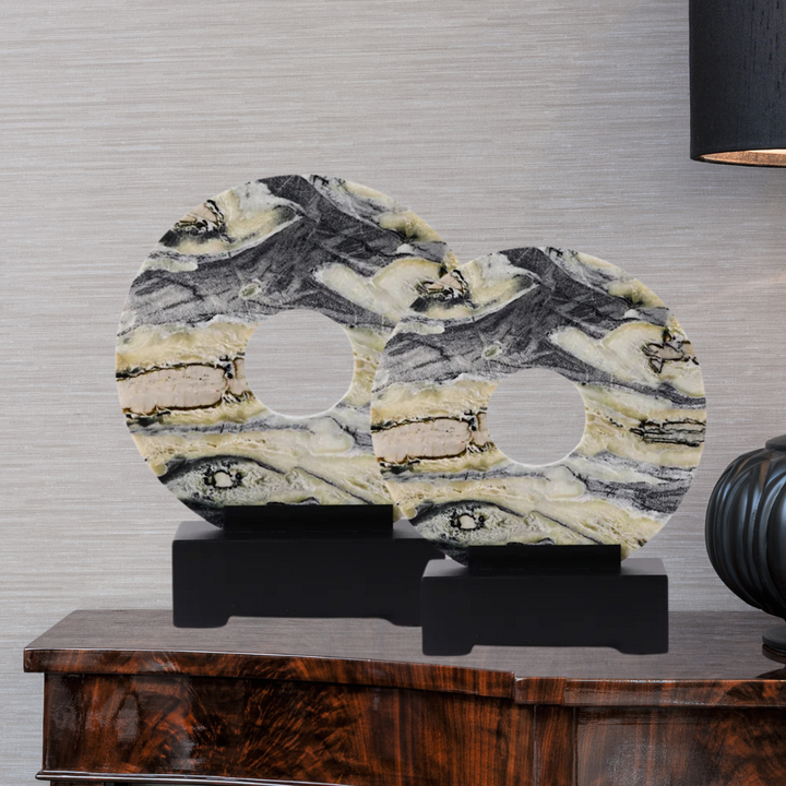 luxury solid marble ornaments, shelf styling