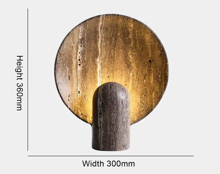 Brown Marble Effect Diffused Table Lamp